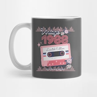 Vintage 1988 Limited Edition Music Cassette Birthday Gift Mug